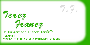 terez francz business card